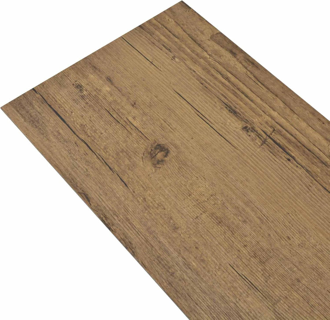 Bodenplanken Walnussbraun PVC 18 Stück 5,26 m² selbstklebend Innenbereich modern robust einfache Ver