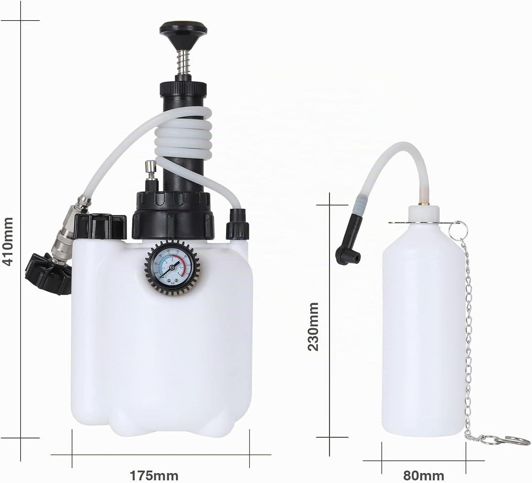 TONZACK 3L Auto Bremsenentlüftungsgerät, Bremsflüssigkeitswechselgerät mit 1L Bremsenentlüfterflasch