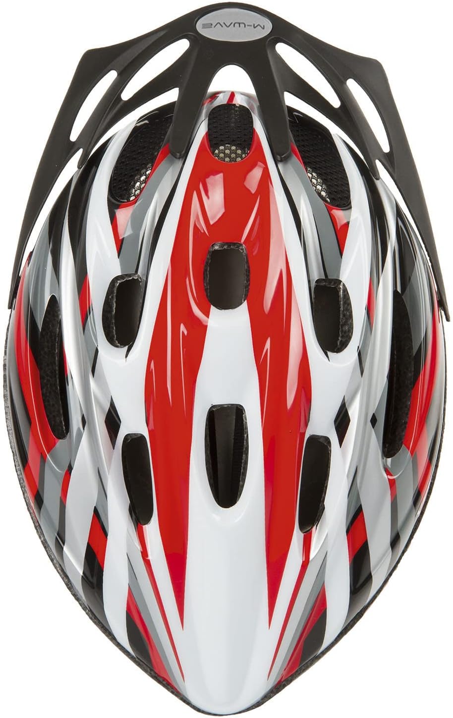 M-Wave Fahrradhelm M, 53-57 cm Rot/Schwarz/Weiss/Silber, M, 53-57 cm Rot/Schwarz/Weiss/Silber