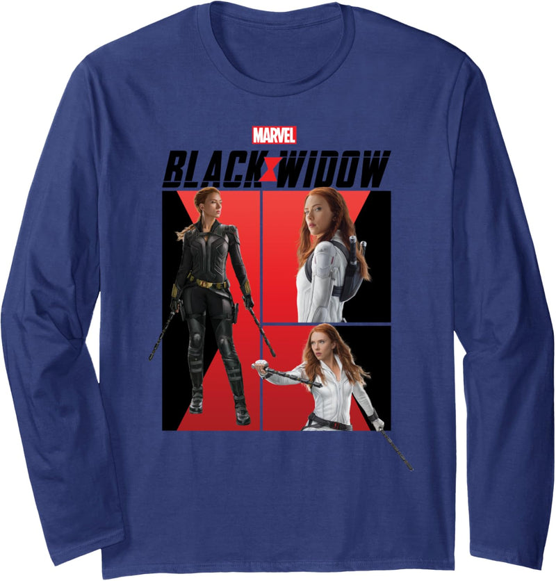 Marvel Black Widow Comic Panels Langarmshirt