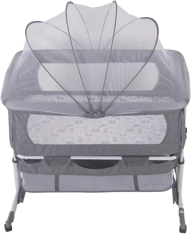 LANTUS Babywiege Stubenwagen Reisebett Kinderbett klappbar Babybett Beistellbett Schaukelwiege mit S