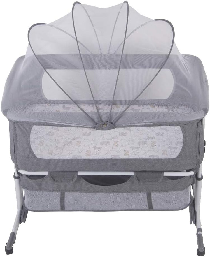 LANTUS Babywiege Stubenwagen Reisebett Kinderbett klappbar Babybett Beistellbett Schaukelwiege mit S