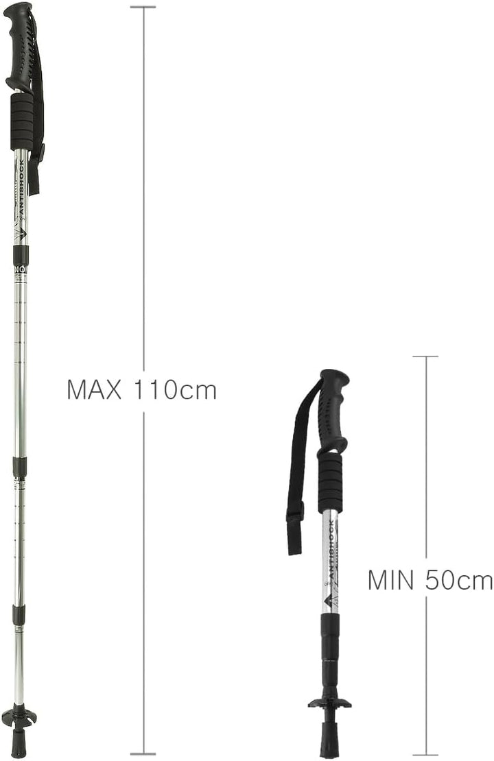 MidGard Teleskop Nordic Walking Stöcke, 50-110 cm höhenverstellbar, Antischock Dämpfung, Wanderstöck