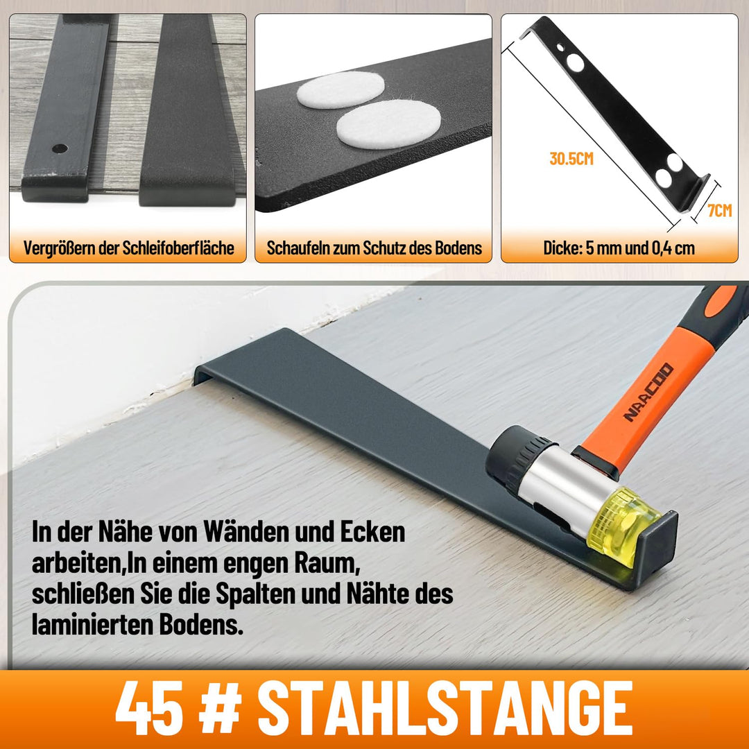 laminat verlegeset/Vinyl-Bodenplattenwerkzeuge, Vinylholzböden mit NAACOO Schlagblöcke - zweiseitig