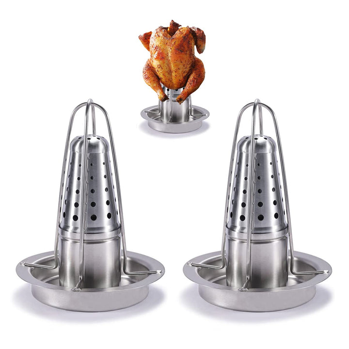 AMOZO Hähnchenbräter - Das Neue 304 Edelstahl Hähnchenhalter - Bierdose Hähnchengriller - Geflügelbr