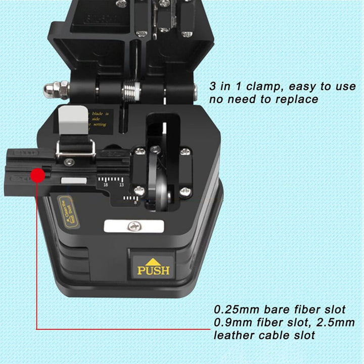 Fiber Optic Cleaver, 16 Einstellbare Skalen High Accuracy Fiber Cleaver Automatic Rebound Fiber Stri