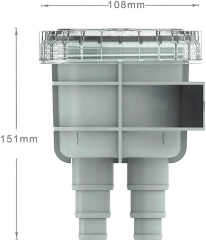 KIMISS Seewasserfilter, ABS 4,3 Zoll Einlass-Seewassersiebfilter Motor Protect Cleaner Cooling für 1