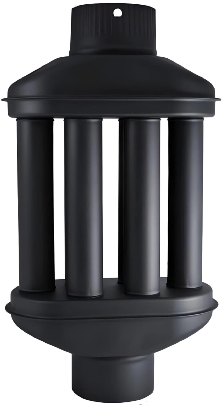 UZMAN Abgaswärmetauscher 120mm / 130mm Warmlufttauscher 6 Rohre, Kaminrohr, Rauchrohr, Rauchgaskühle