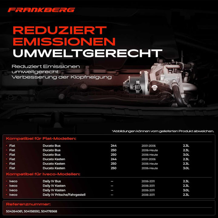 AGR-Ventil Kühler Abgasrückführung für Ducato Bus Kasten Pritsche/Fahrgestell Daily IV Bus Kasten Ki