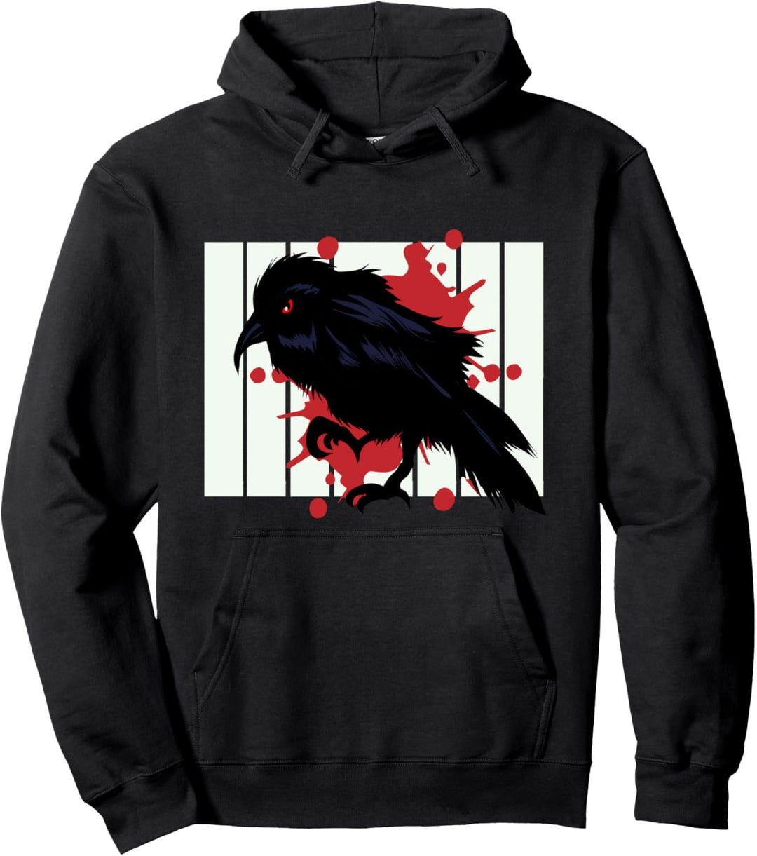 Wikinger Schwarzer Rabe Krähenvogel Geschenk Pullover Hoodie
