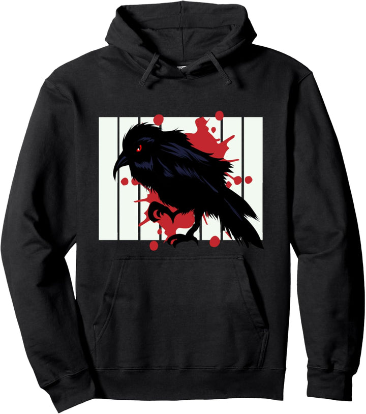 Wikinger Schwarzer Rabe Krähenvogel Geschenk Pullover Hoodie