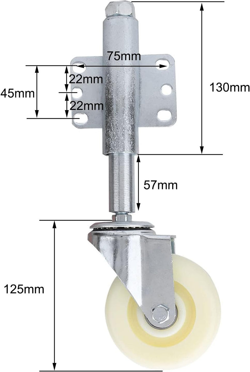 Sprung Rollen Gate Gartentor Metall Laufrollen Torrolle Zauntor Torlaufrolle Für Schwere Tore,4 Nylo