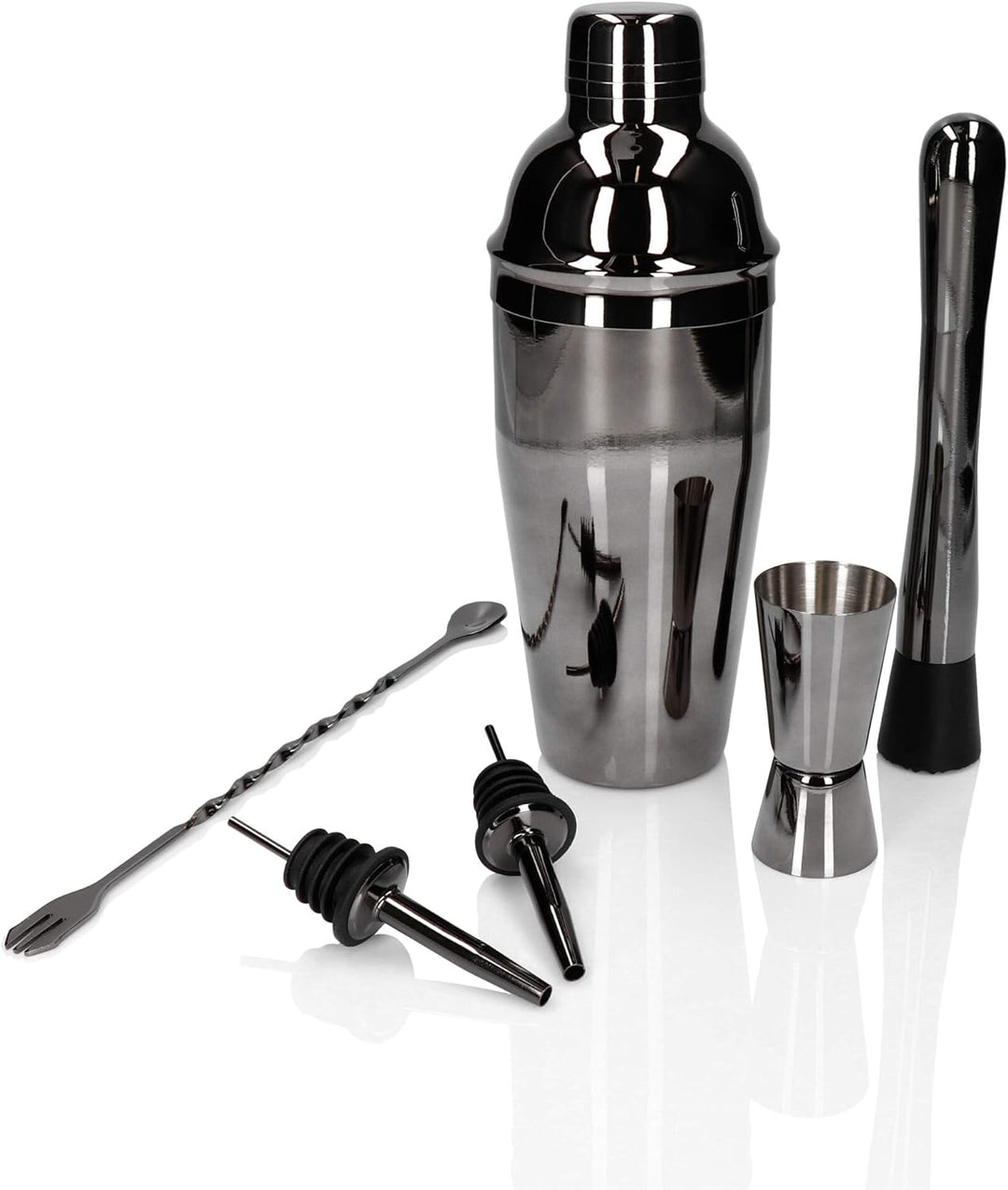 Whiskey Rocks 6-er Cocktail Shaker Set - Cocktail & Bar Zubehör - Paris Shaker 750 ml - Barkeeper Se