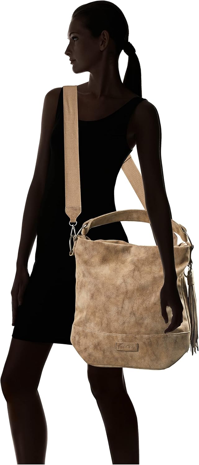 Fritzi aus Preussen Damen Fritzi51 Vintag Hobo-Tasche Old Wood, Old Wood