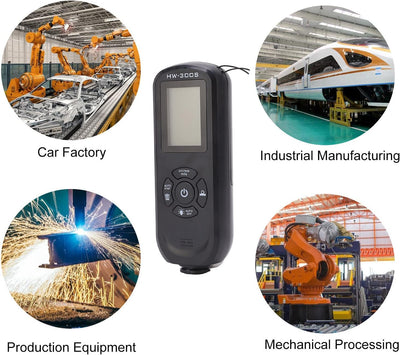 HW-300S Lackdickenmesser Dimensionale Messung Lehren 3 Einheiten (Um Mm Mils) Digitalanzeige Auto-Sc