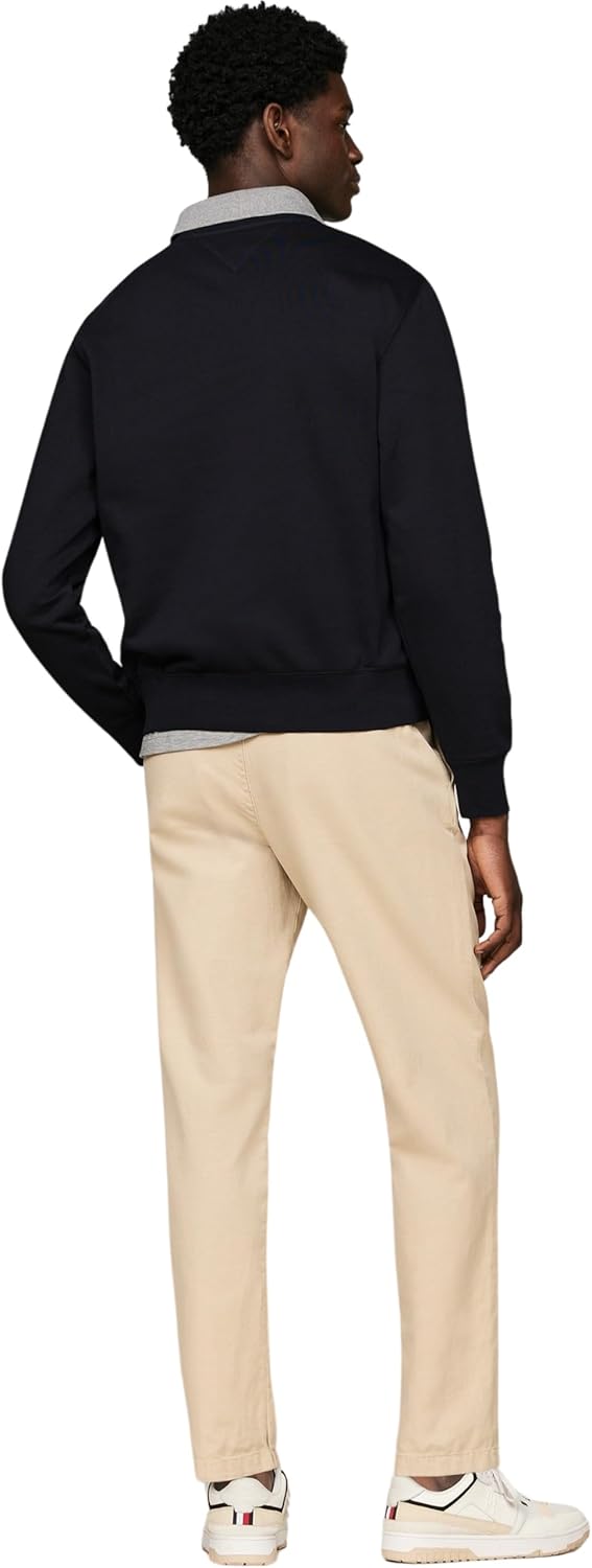 Tommy Hilfiger Herren Sweatshirt Tommy Logo ohne Kapuze XS Blau (Desert Sky), XS Blau (Desert Sky)