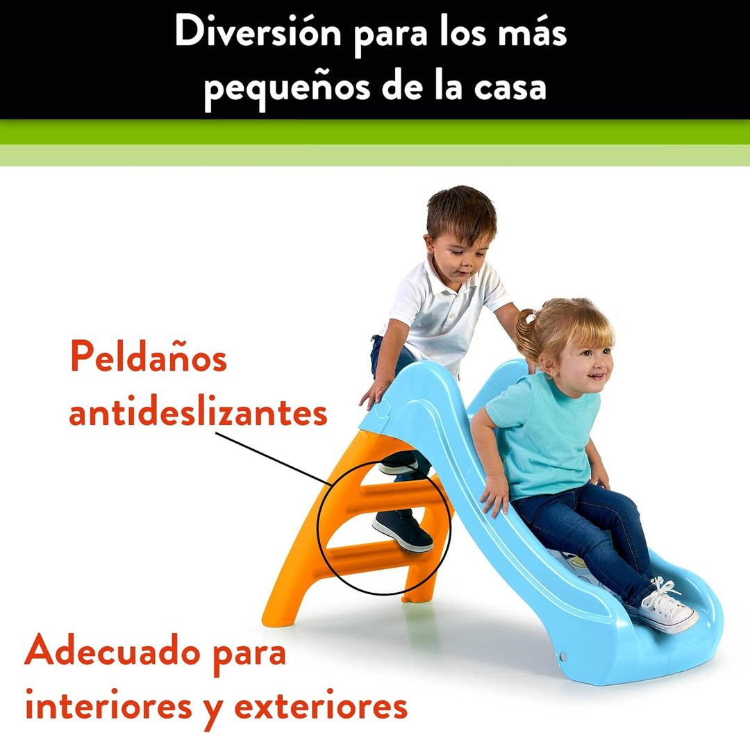 FEBER - First Slide Bluey Kinderrutsche, kleine Grösse, mit Schlauchöffnung zur Umwandlung zur Wasse