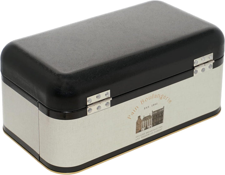 Lashuma Brotbox grau Backhaus für Küche, Brotaufbewahrung zum Frischhalten von Brot 36x21 cm, Backha