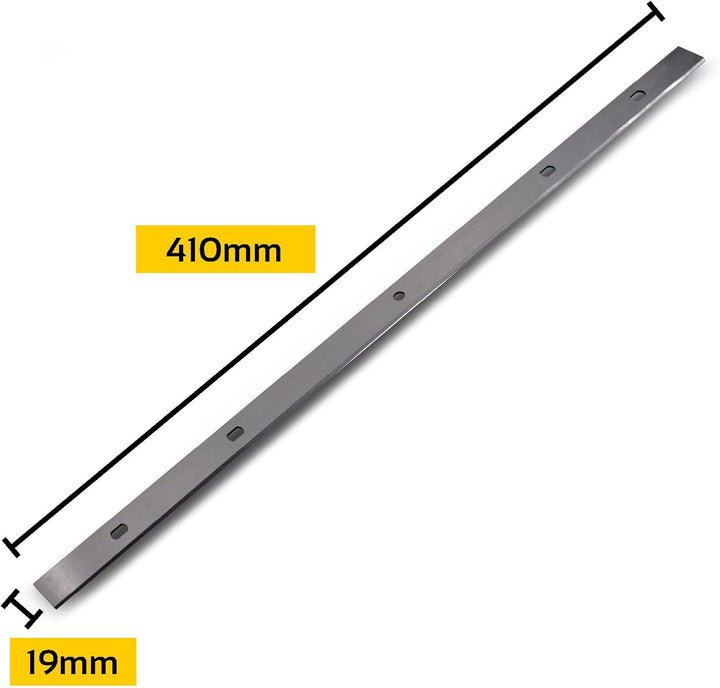 BAMATO Hobelmesserset HM4101 (4-tlg.) – 410 x 19 x 1 mm – HSS Streifenhobelmesser für Abricht- & Dic