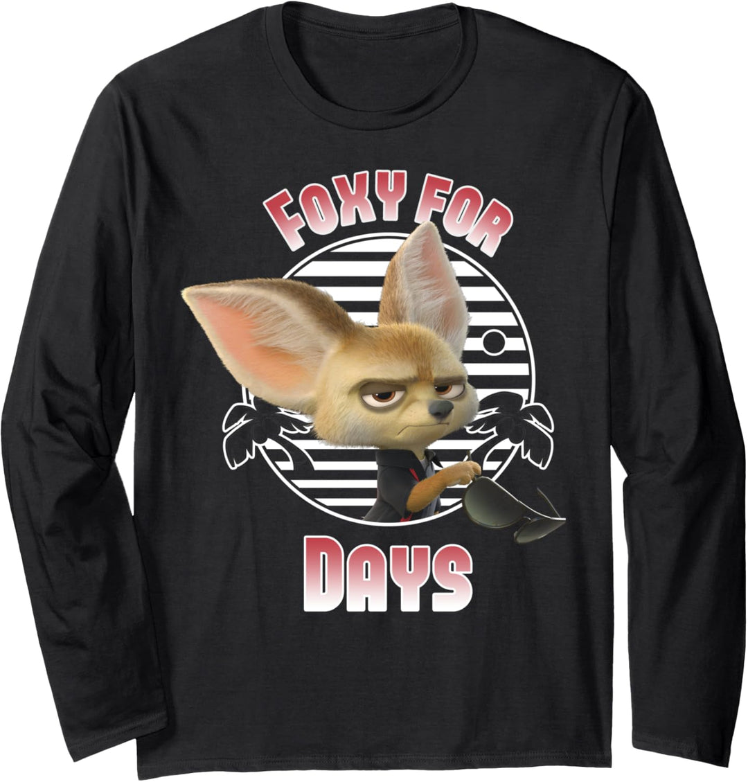 Disney Zootopia Finnick Foxy For Days Portrait Langarmshirt