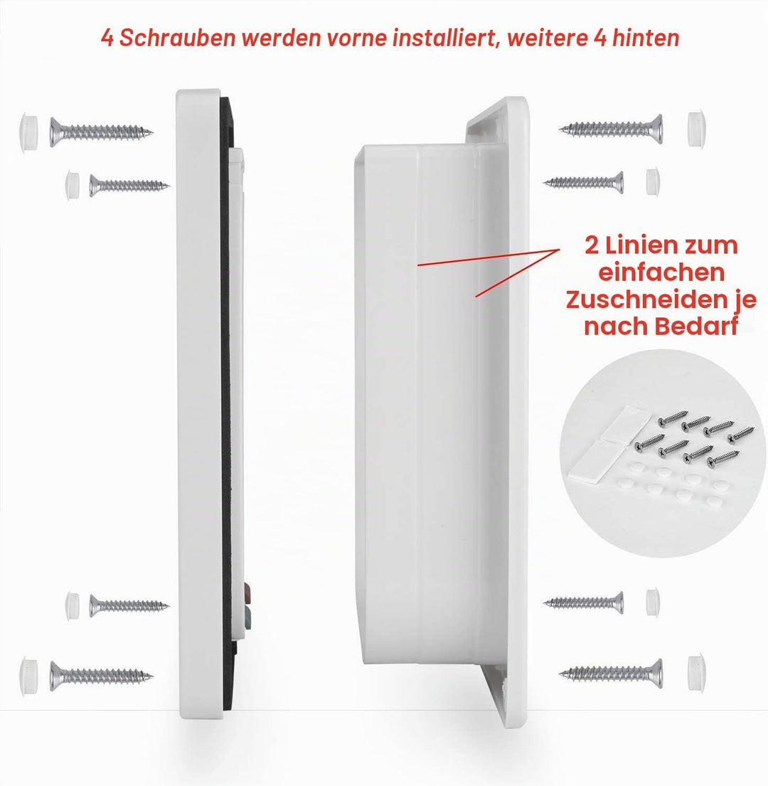 Ycozy Mittel Katzentür Aussengrösse 19.7 x 19cm 4 Wege Verriegelung Indoor Haustier Tür für Innen Au