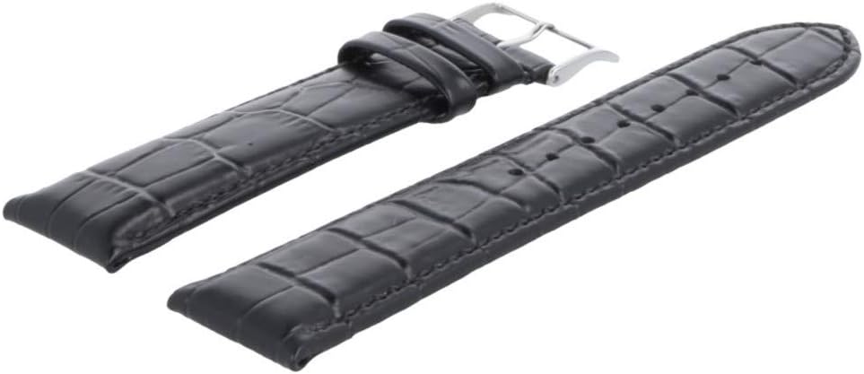 Hugo Boss Uhrenarmband 22mm Leder Schwarz Kroko - 659302186