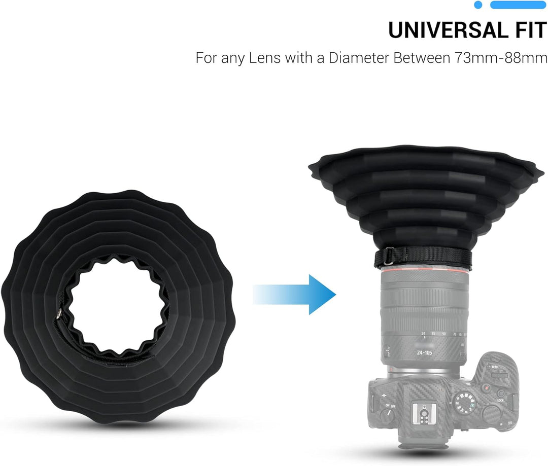 JJC Anti Reflex Silikon Gegenlichtblende für Canon Nikon Sony DSLR-Kameraobjektiv, Aussendurchmesser