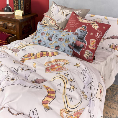 Belum Harry Potter Bettbezug, Modell Hedwig, Bettbezug mit Knöpfen, 100% Baumwolle, hochwertiger Bet