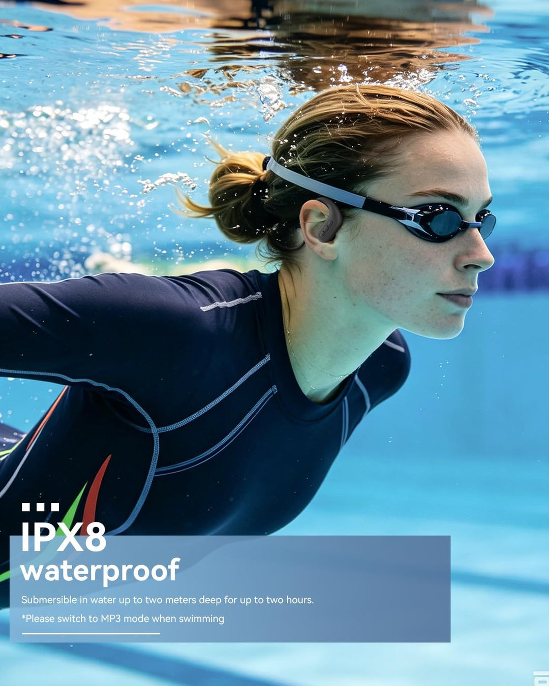 SANOTO Kopfhörer Schwimmen, In Ear Kopfhörer Bluetooth 5.4, IPX8 Unterwasser Kopfhörer Schwimen 8G M