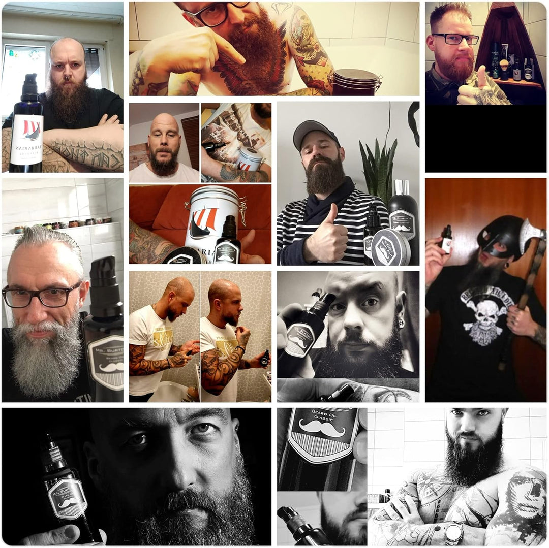 Bartöl Bartpflege Made in Germany - Mr. Burton´s Barbarian Beard Oil - 50ml natürlich mit Arganöl ve