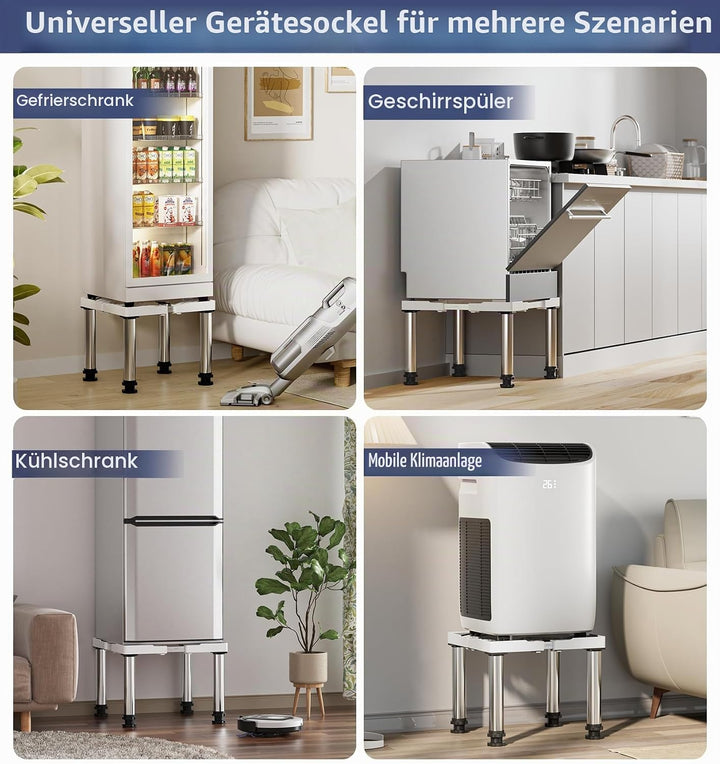 DEWEL Untergestell Kühlschrank erhöhung Höhe 33-36cm Verstellbare unterschrank kühlschrank sockel fü