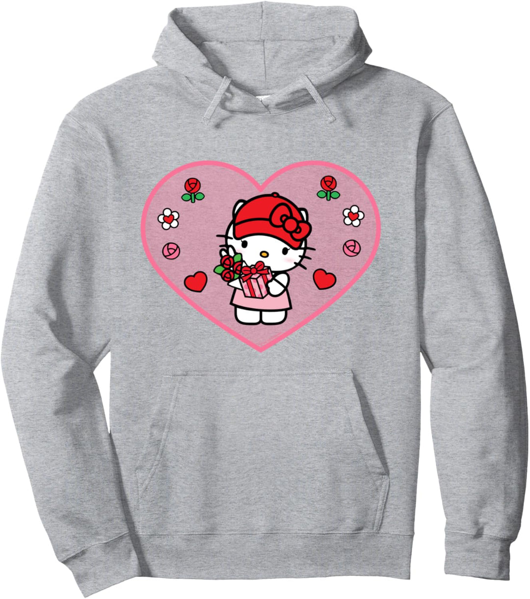 Hello Kitty Valentine's Day Cute Gift Love Heart Pullover Hoodie