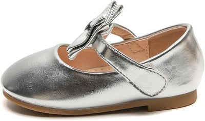 DADAWEN Mädchen Mary Jane Schuhe Festliche Kleidschuhe Prinzessin Ballerinas 21 EU Silber, 21 EU Sil