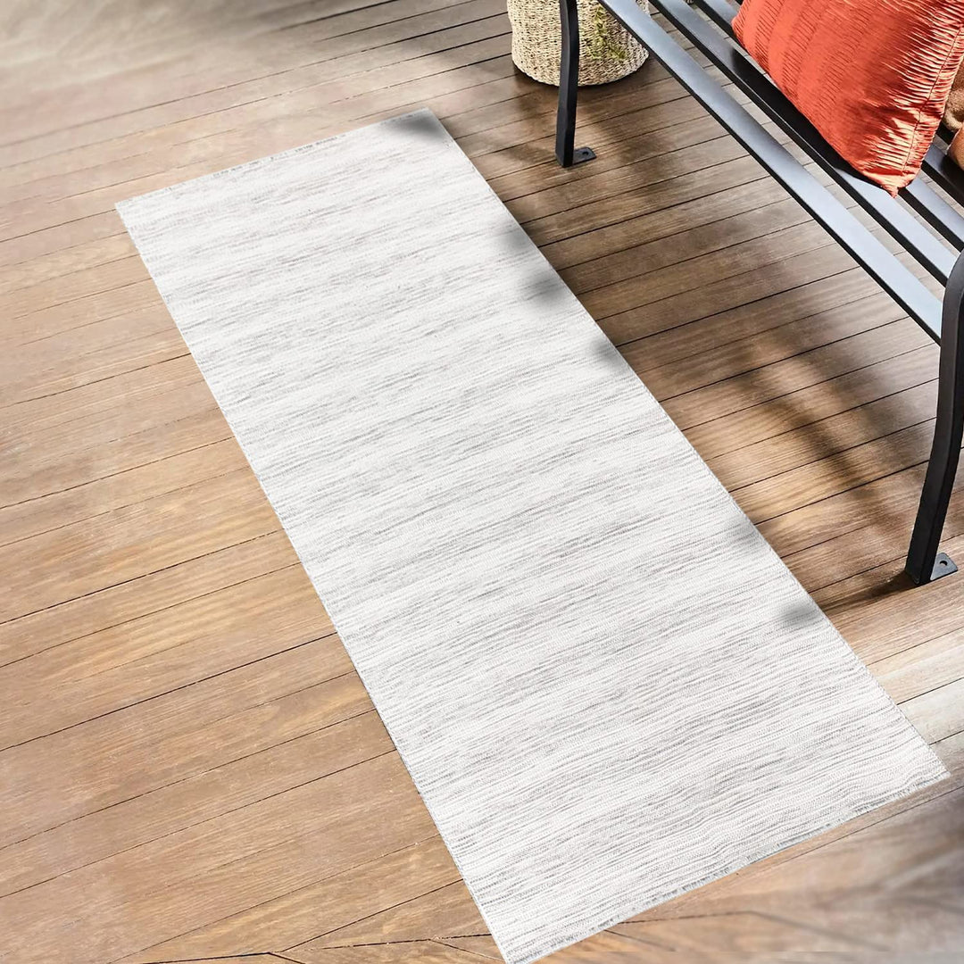 payé Outdoor Teppich Wetterfest Läufer - Grau - 80x150cm - Meliert - Küche Badezimmer Balkon Garten