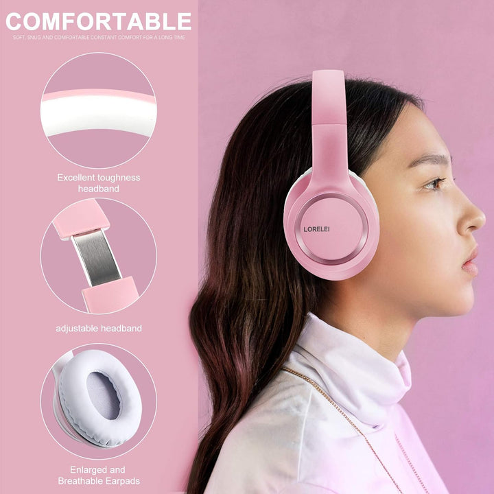 LORELEI X8 Over-Ear-Kopfhörer mit Mikrofon mit 1,45 m verwicklungsfreier Nylonschnur und 3,5-mm-Stec