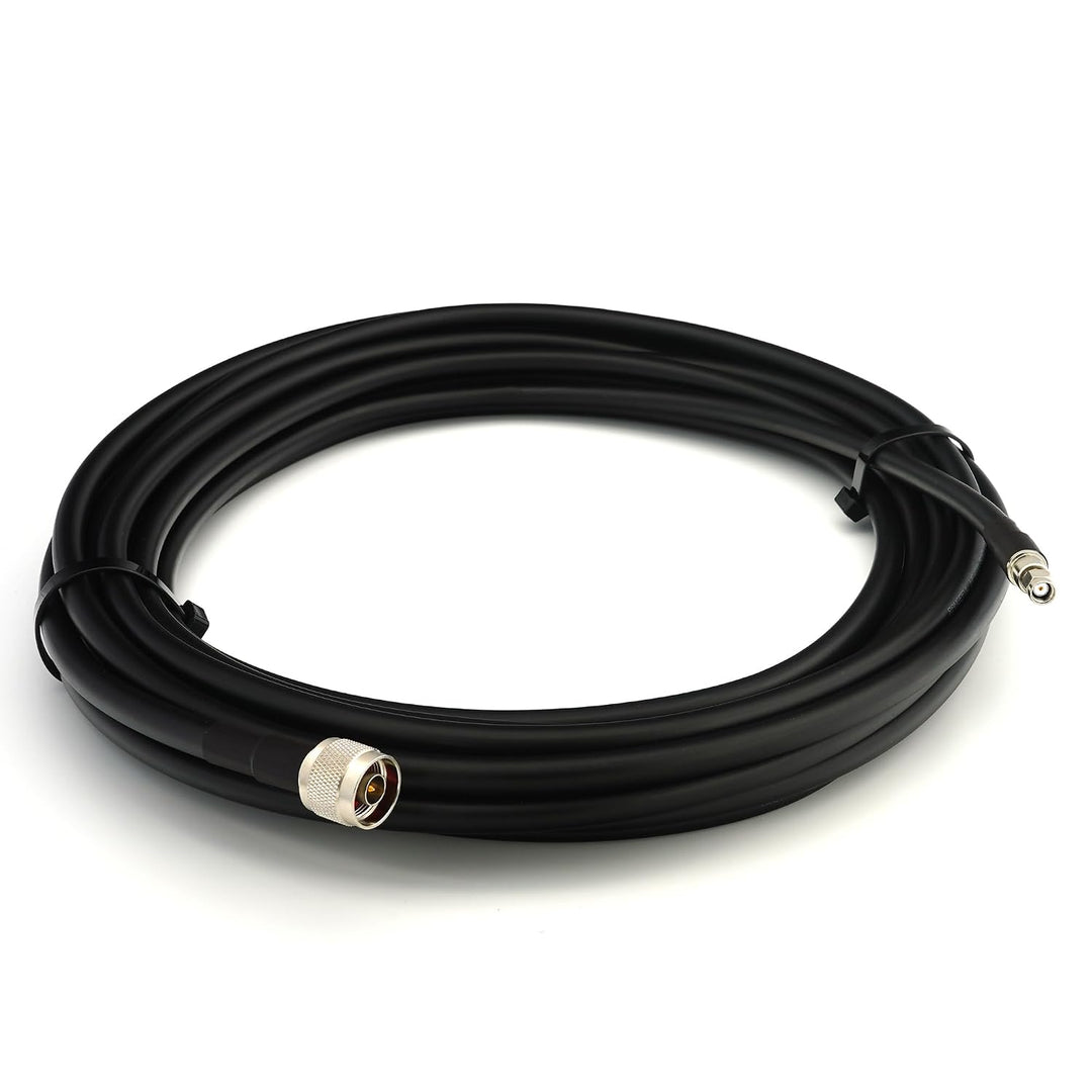 12m RP-SMA Stecker auf N Stecker Koaxialkabel — Vollkupfer HF400 Flexibles Verlängerungskoax 50 Ohm