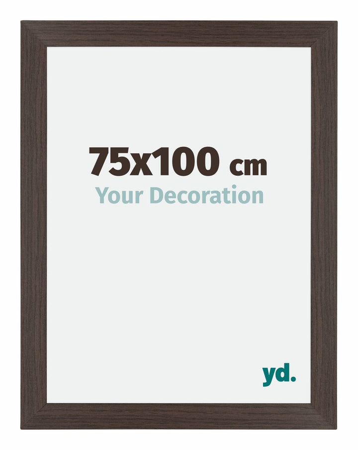 yd. Your Decoration - Bilderrahmen 75x100 cm - Eiche Dunkel - Billderrahmen aus MDF mit Acrylglas -