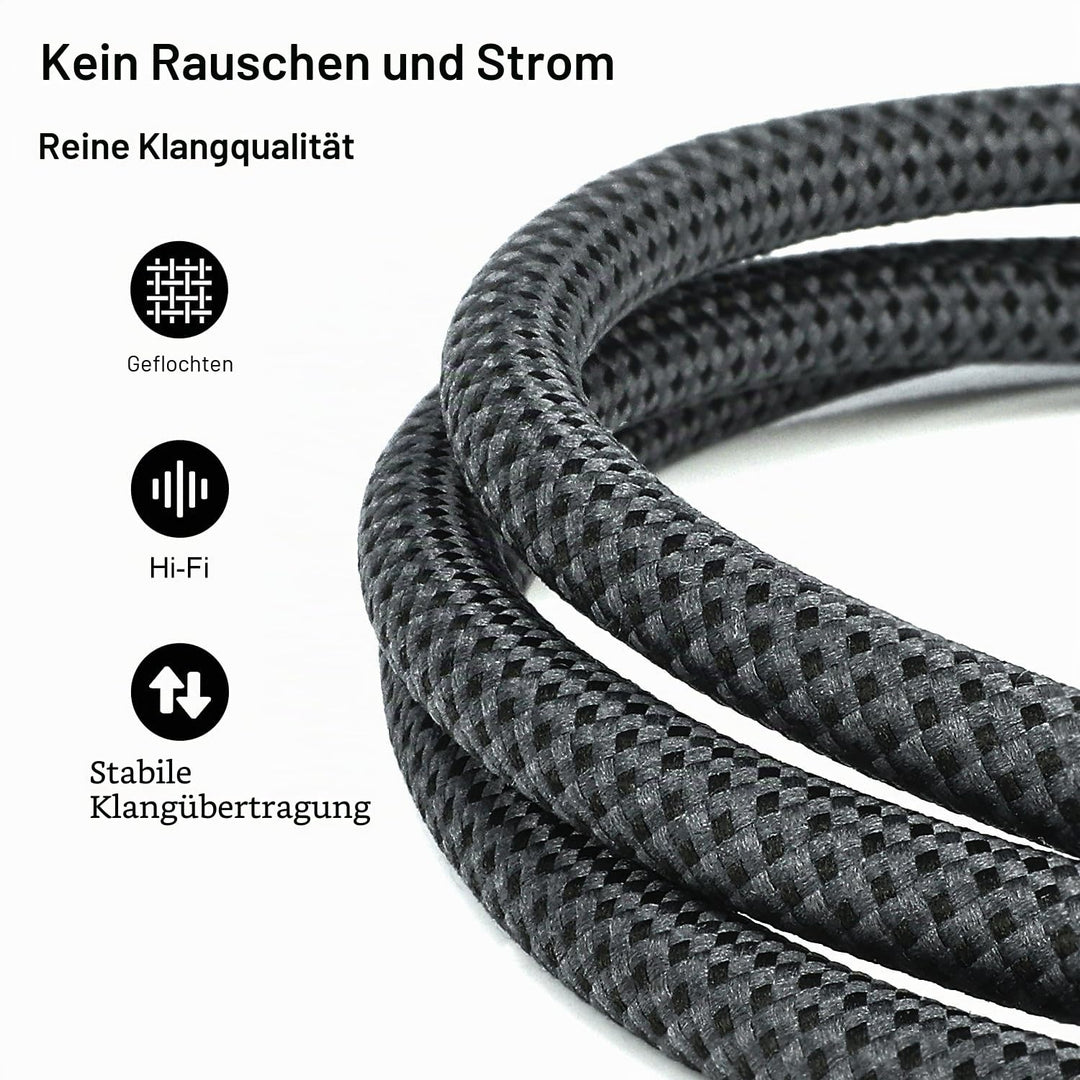 J&amp;D USB C auf XLR Mikrofon-Audiokabel für Tonaufnahmen, Dynamisches Mikrofon, Geflochtenes USB C auf