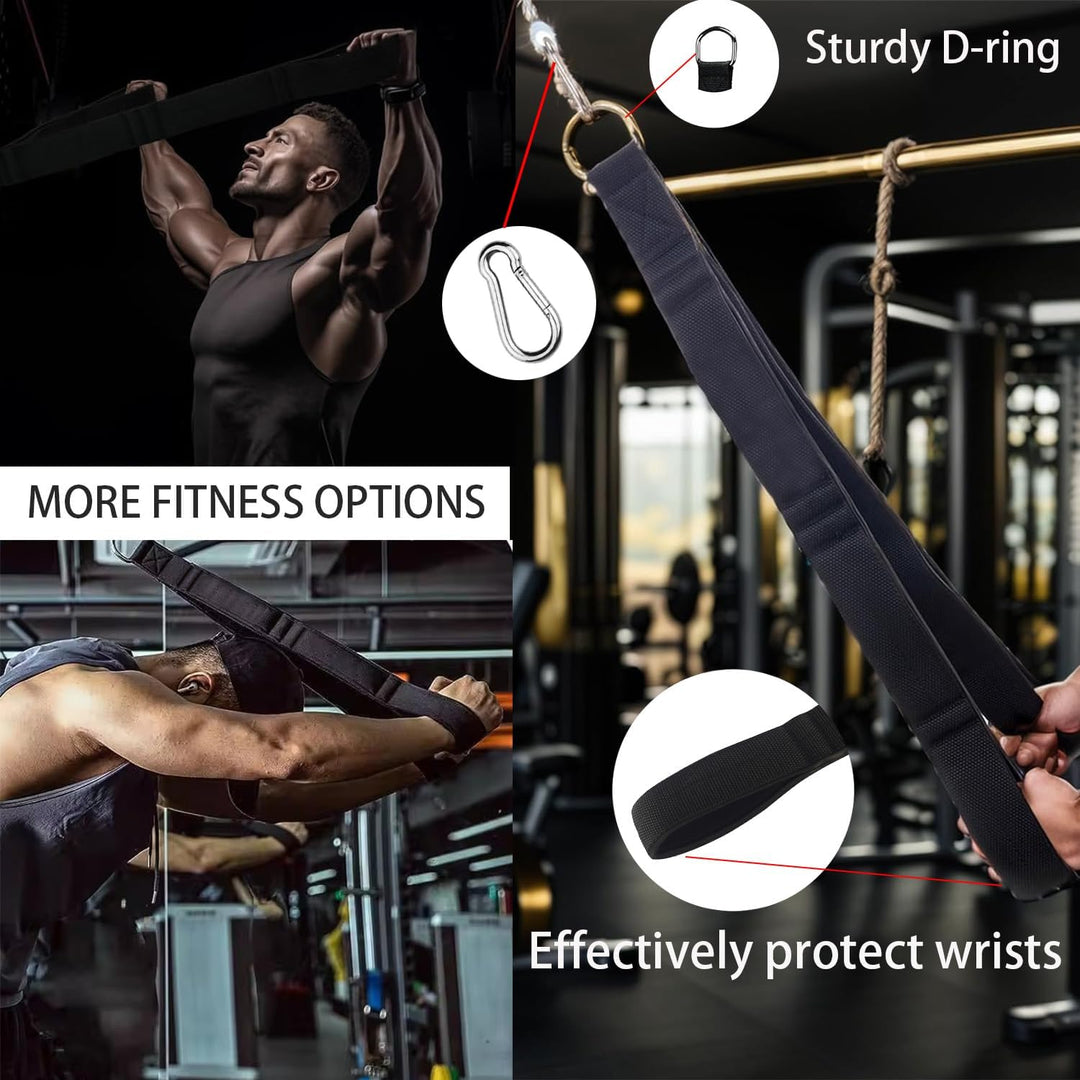 trizepsseil für Fitnessstudio mit grösserem Bewegungsbereich, 3 Segmente & gepolsterte trizeps Seil,