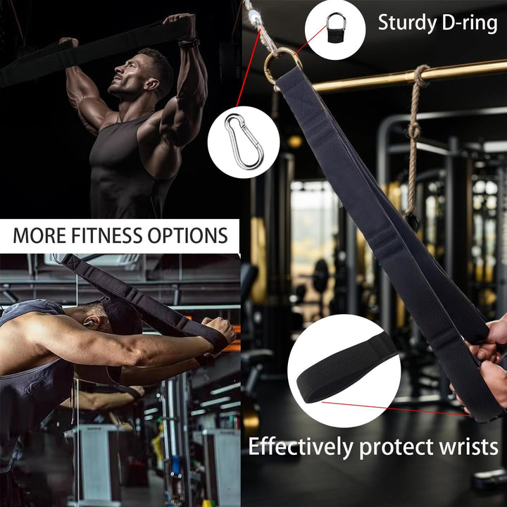 trizepsseil für Fitnessstudio mit grösserem Bewegungsbereich, 3 Segmente & gepolsterte trizeps Seil,