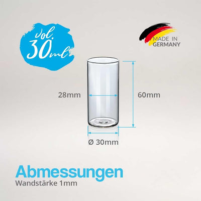 Tuuters 25x Gewürzgläser mit Natur-Korken, kleine Glas-fläschchen für Gewürze (60 x Ø30 mm), 60 x Ø3