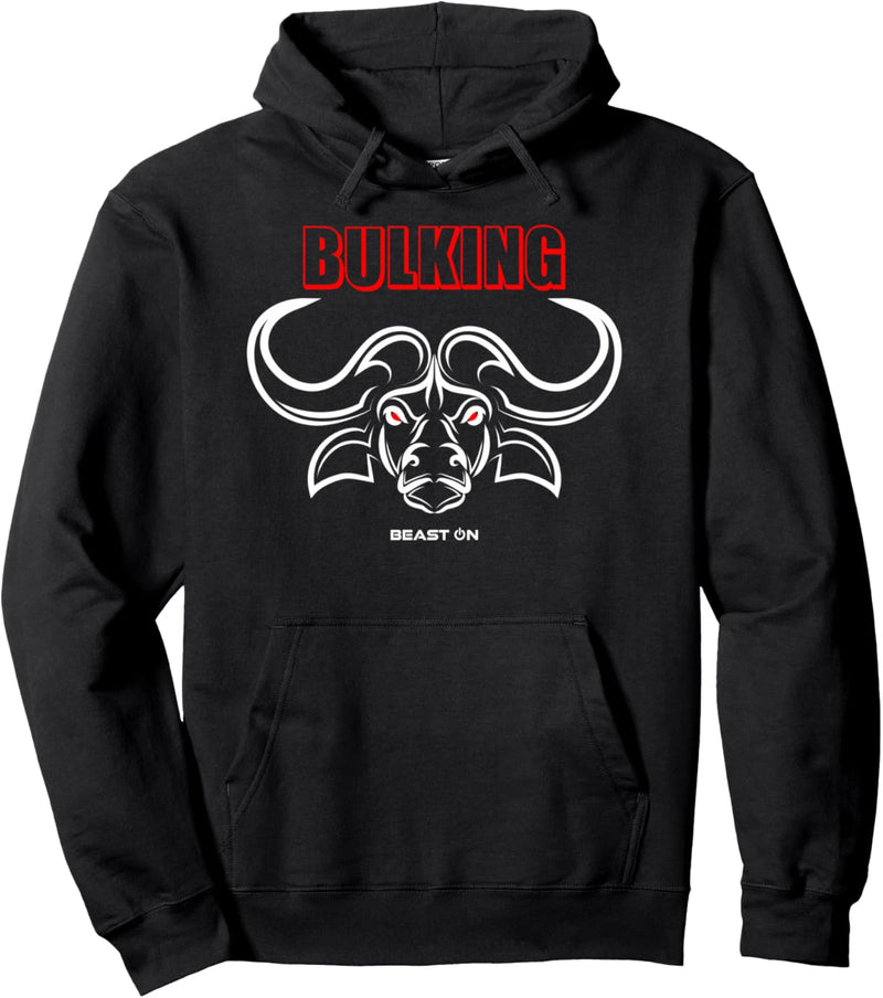 Bulking Bulle Kopf Rot Gym Training Sport Fitness Workout Pullover Hoodie