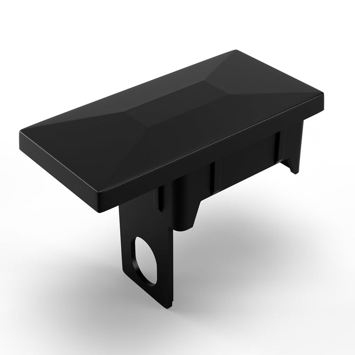 100x Zaunkappen Kunststoff 40x60mm mit Sicherungssteg | Pfostenkappen für Doppelstabmattenzaun | Abd