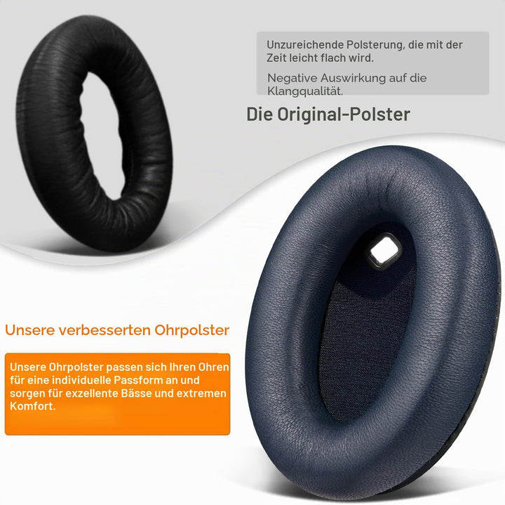 SOULWIT Ersatz Ohrpolster für Sony WH-1000XM4 (WH1000XM4) Kopfhörer, Polster mit hochwertigem Lammfe