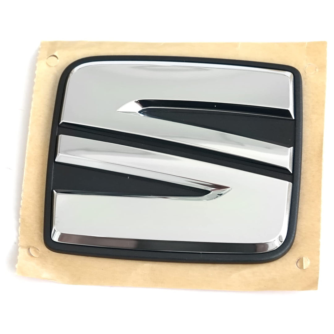 Seat 1SL853630AIDJ Zeichen Markenlogo Heckklappe Logo Emblem, Silber/schwarz