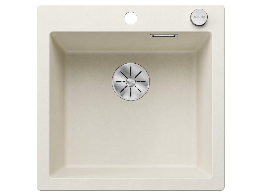 BLANCO PLEON 5 | SILGRANIT softweiss | Einbauart: Einbau von Oben | mit Ablauffernbedienung | 50er U