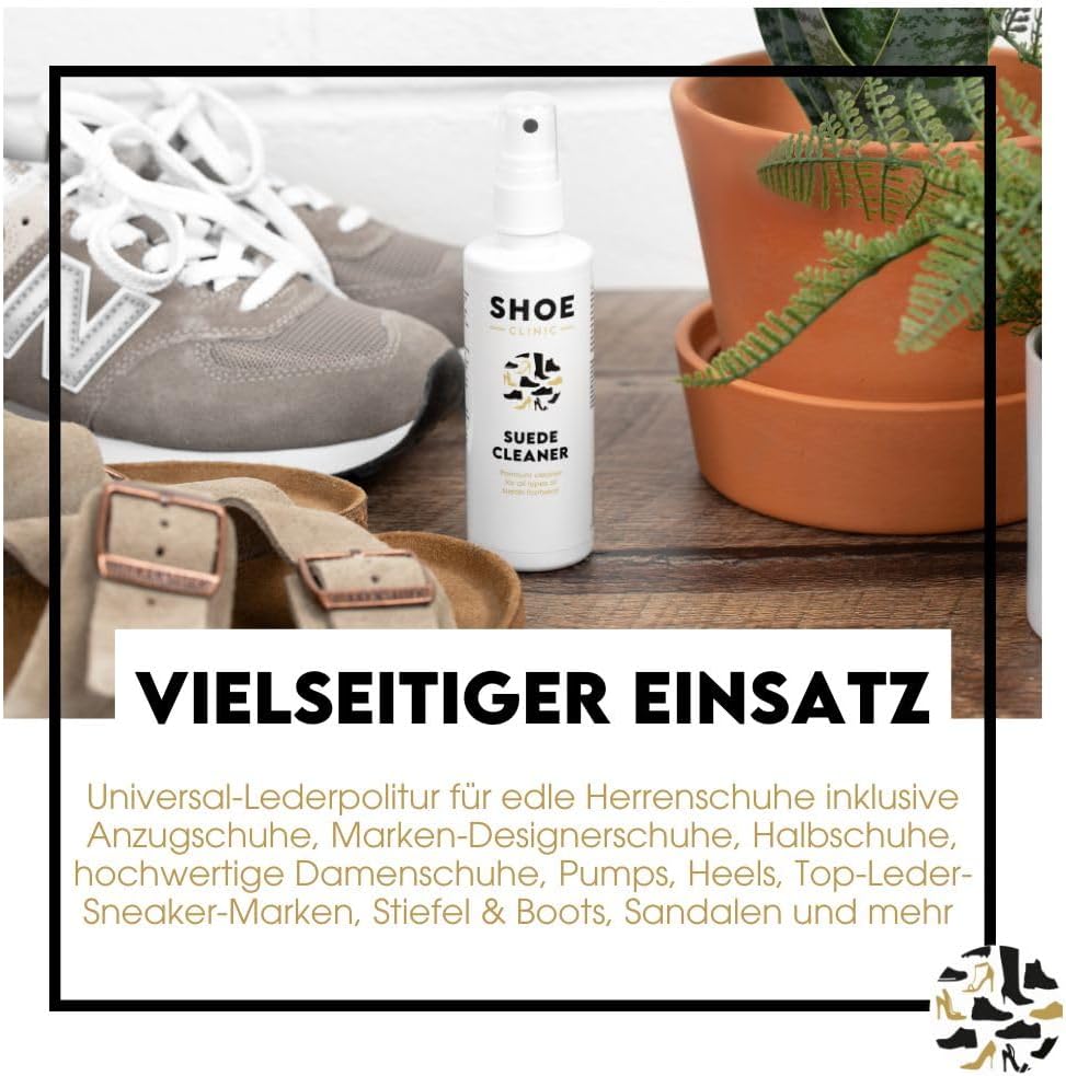 Shoe Clinic Suede & Nubuck Care | Cleaning Spray, Waterproof Protector Spray & Suede Brush Cleaner K