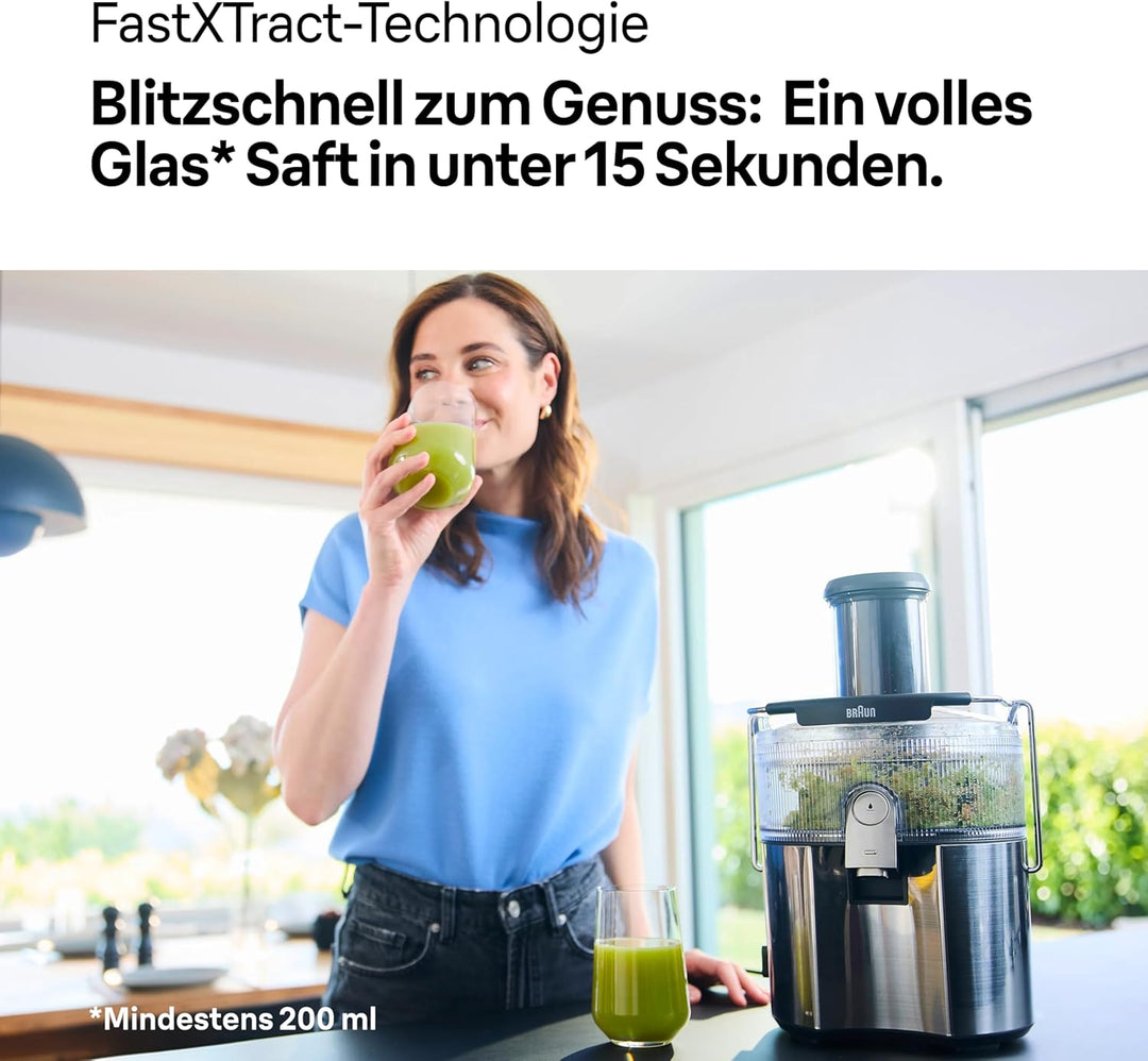 Braun MultiJuice 7 SJ700, Zentrifugalentsafter mit ColdXtract-Technologie, 75 mm Einfüllöffnung, 2L