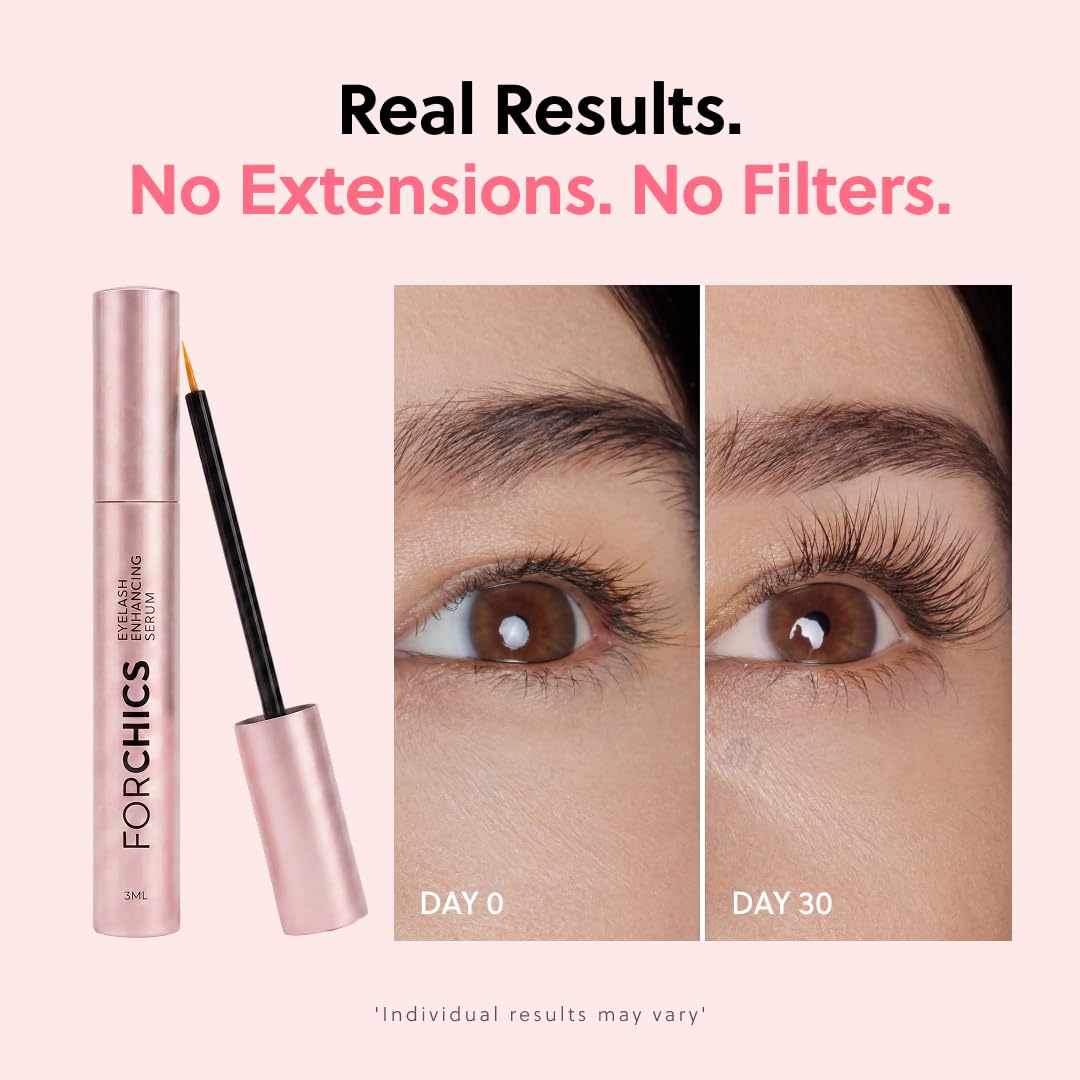 ForChics ForLash Eyelash Growth Serum - Enhancement Lash Booster For Fuller, Thicker, and Longer Eye