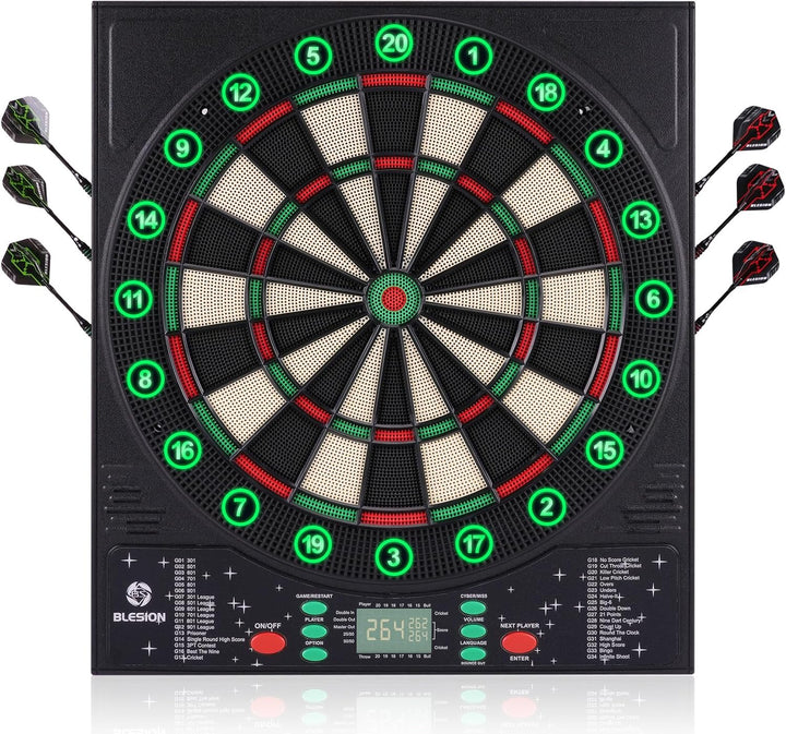Blesion Dartscheibe Elektronisch 2024 Updated Elektronische Dartscheibe mit 6 Dartpfeile E Dartschei